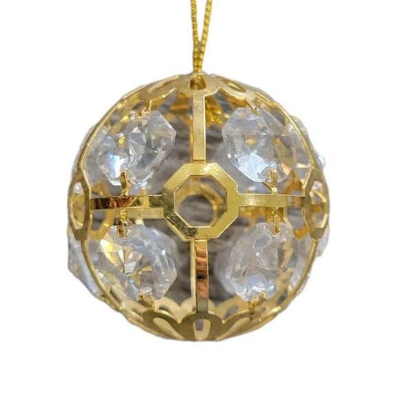 Vintage‎ Finial Chandelier Christmas Ornaments Lot of 4 MCM Amber Gold - Picture 8 of 10